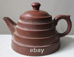 Antique old 19th Century Chinese QING DYNASTY Yixing pottery TEAPOT Signed