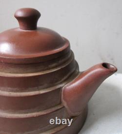 Antique old 19th Century Chinese QING DYNASTY Yixing pottery TEAPOT Signed