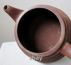 Antique old 19th Century Chinese QING DYNASTY Yixing pottery TEAPOT Signed