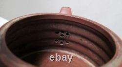 Antique old 19th Century Chinese QING DYNASTY Yixing pottery TEAPOT Signed