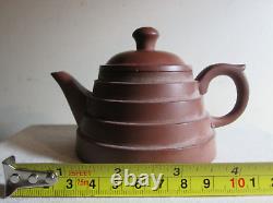 Antique old 19th Century Chinese QING DYNASTY Yixing pottery TEAPOT Signed