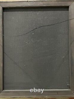 Antique old painting of girl feeding a lamb. Signed Landseer Beautiful Painting