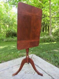 Antique tilt top table 1800's KENTUCKY rectangle folding old side FREE SHIPPING