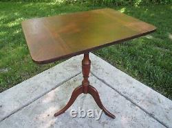 Antique tilt top table 1800's KENTUCKY rectangle folding old side FREE SHIPPING