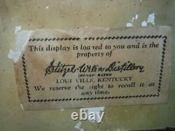 Antique/vintage Old Cabin Still Kentucky Bourbon Advertising Plaster Sign Light