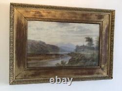 Antique vintage very old 19th century Watercolour Loch Scene signed dated 1830