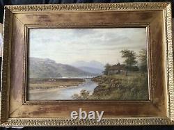 Antique vintage very old 19th century Watercolour Loch Scene signed dated 1830