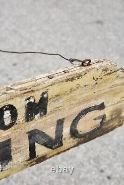 Antique wood trade sign Custom Baling Hay Lumber Farm vintage agriculture old