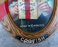 Beardsley's Codfish Sign New York RARE Antique Nautical Fish Primitive Old EARLY