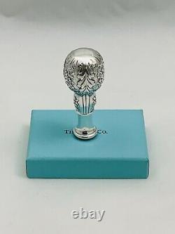 Beautiful Old Sterling Silver Signed Tiffany & Co. Wax Seal With Floral Design