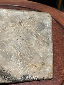 Beautiful old Chinese inscribed and signed marble panel