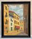Ben Benn Old Naive Antique Oil Painting Village Figures Fauvist Fauvism Signed