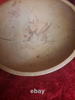 Best Antique Early Primitive Wood Dough Bowl Old Signed Munising