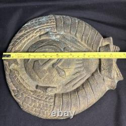 Big Old Coat of Arms USSR Sign Antique Bronze Emblem Soviet Russian Very Rare