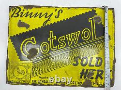 Binny`s Cotswol Sold Here Porcelain Sign Board Rare Vintage Old Antique Advertis