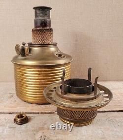 Brass kerosene oil font lamp part Fostoria burner antique lighting gwtw banquet