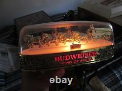 Budweiser Beer Sign Gold Antique Art Decco Back Bar Old Vtg Light Pub Man Cave