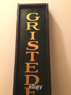 C1891 Gristede Grocery Store Antique Wood Supermarket Old Advertising Trade Sign