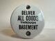 C1910 Vintage Porcelain Ceramic Apartment House Push Antique Old Door Sign Rare