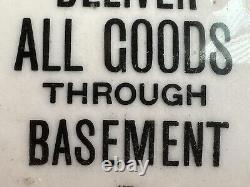 C1910 Vintage Porcelain Ceramic Apartment House Push Antique Old Door Sign RARE