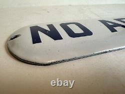 C1910 Vintage Porcelain NO AGENTS Antique Enamel Door Old Advertising Sign MINT