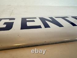 C1910 Vintage Porcelain NO AGENTS Antique Enamel Door Old Advertising Sign MINT