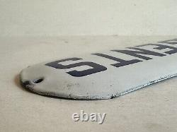 C1910 Vintage Porcelain NO AGENTS Antique Enamel Door Old Advertising Sign MINT