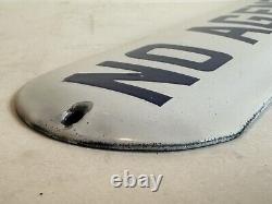 C1910 Vintage Porcelain NO AGENTS Antique Enamel Door Old Advertising Sign MINT