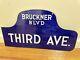 C1916 Antique Bronx Ny Porcelain Humpback Vintage Nyc Old Municipal Street Sign
