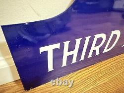 C1916 Antique BRONX NY Porcelain Humpback Vintage NYC Old Municipal Street Sign