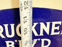 C1916 Antique BRONX NY Porcelain Humpback Vintage NYC Old Municipal Street Sign
