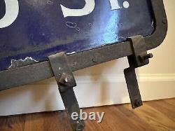 C1916 Antique Brooklyn NY Porcelain Vintage Humpback NYC Old Enamel Street Sign