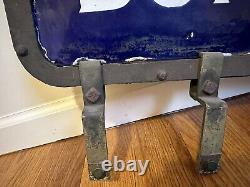 C1916 Antique Brooklyn NY Porcelain Vintage Humpback NYC Old Enamel Street Sign