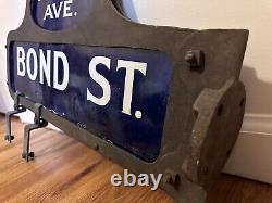 C1916 Antique Brooklyn NY Porcelain Vintage Humpback NYC Old Enamel Street Sign