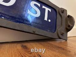 C1916 Antique Brooklyn NY Porcelain Vintage Humpback NYC Old Enamel Street Sign
