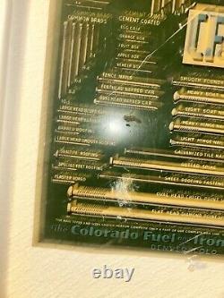 CF&I Nails Colorado Fuel & Iron Corporation Metal Sign Antique From Old Hardware