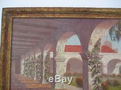 Charles Wesley Nicholson (1886 1965) PAINTING OLD CALIFORNIA MISSION ANTIQUE
