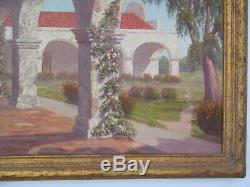 Charles Wesley Nicholson (1886 1965) PAINTING OLD CALIFORNIA MISSION ANTIQUE