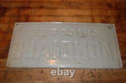 Chicoree Mondiale Embossed Antique Sign Tin Tacker Advertising Store Display Old