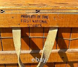 Circa 1920's/1930's Country Store Grocery Wood Delivery Crate First National