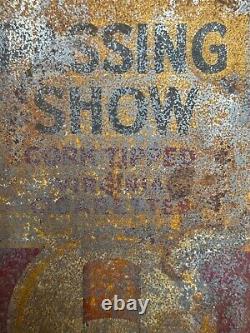 Collectible Antique Old Passing Show Adv. Lithograph Tin Metal Sign Board Framed