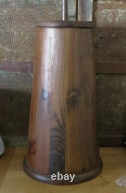 Complete Old Primitive Wood Wooden Butter Churn w Funky Country Farm Chicken