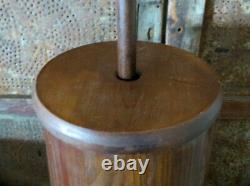 Complete Old Primitive Wood Wooden Butter Churn w Funky Country Farm Chicken