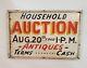 Country Auction Sign - See Item Discription Trade Sign 1900's Vtg Old Paint