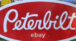 Custom Listing! Antique Vintage Old Style Peterbilt Semi Truck Sign LOT OF 2