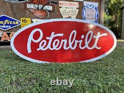 Custom Listing! Antique Vintage Old Style Peterbilt Semi Truck Sign LOT OF 2