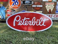 Custom Listing! Antique Vintage Old Style Peterbilt Semi Truck Sign LOT OF 2
