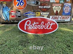 Custom Listing! Antique Vintage Old Style Peterbilt Semi Truck Sign LOT OF 2