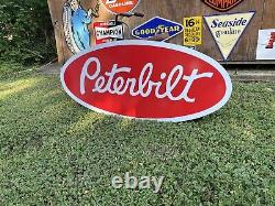 Custom Listing! Antique Vintage Old Style Peterbilt Semi Truck Sign LOT OF 2