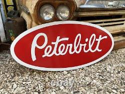 Custom Listing! Antique Vintage Old Style Peterbilt Semi Truck Sign LOT OF 2